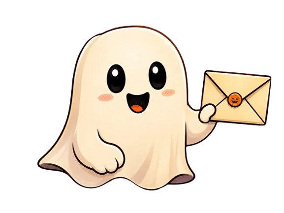 ghost with letter